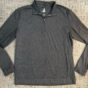 Johnnie-O Vaughn Striped 1/4 Zip Meteor  Performance Pullover Mens Large